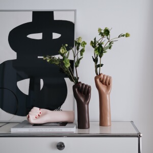 doiy 西班牙girl power 女子力陶瓷花瓶创意艺术拳头手模花瓶摆件