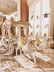 实木公主床 欧式宫廷女孩床1.2米单人床 南瓜马车床 梦幻少女床