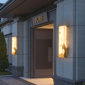 户外壁灯别墅大门壁灯防水全铜庭院壁灯新中式庭院景观外墙装饰灯