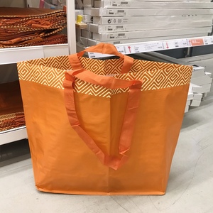 IKEA宜家超大号编织防水超市环保购物袋手提袋单肩包收纳袋可折叠