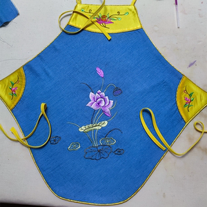 语衣涵紫手工定制复古绣花肚兜纯棉双层个性民间工艺老绣品民族风