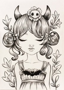 儿童线描人物线稿素材黑白彩色临摹考级学习参考素材电子版134张