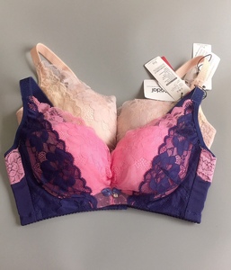 茵芙莎品牌折扣bc杯聚拢无钢圈女士文胸 性感撞色设计女式内衣