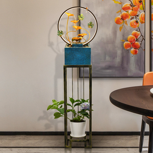 北欧轻奢现代创意家居装饰品电视柜客厅办公室倒流香招财流水摆件