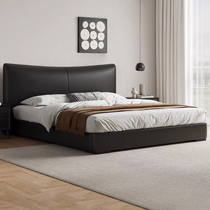 香奈儿真皮床主卧高端大气双人床现代简约意式极简轻奢软包卧室床