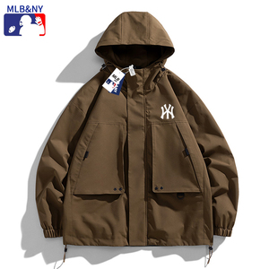 mlbny夹克外套男春秋季潮牌ins宽松休闲情侣装美式复古工装上衣服