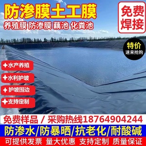 防渗膜鱼塘防水布池塘塑料布加厚抗老化地膜养殖膜防水专用土工膜