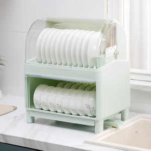 碗筷收纳盒厨房碗碟置物架带盖家用厨房晾放碗筷碗碟碗盘用品架子