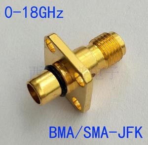 BMA/SMA-JFK射频转接器18G盲插转接头SMA-K母头转BMA-J公头连接器