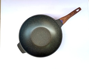 东鼎麦饭石不粘炒锅家用无烟铝合金炒锅电磁炉燃气灶通用ted80d81