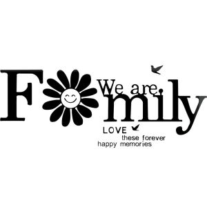 family英文字母家居装饰贴纸简约现代客厅墙贴卧室床头温馨装饰