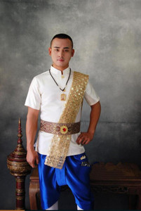 男装泰式短袖t恤缅甸西双版纳傣族服装柬埔寨老挝服饰上衣服6人付款