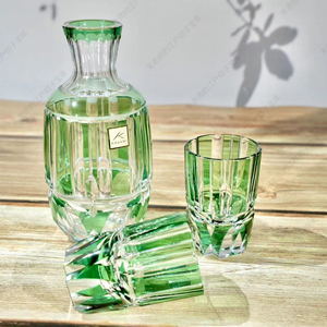 日本直邮江户切子竹之膳酒具套装分酒器清酒杯水晶玻璃杯子