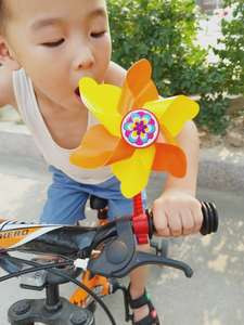 儿童风车玩具自行车三轮车装饰童车户外旋转彩色卡通风车配件包邮