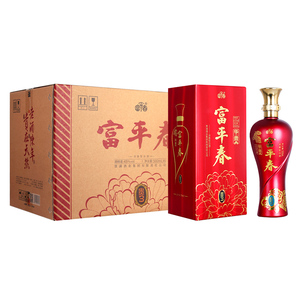河南富平春45度贵3五粮纯粮酿造500ml*6瓶每箱浓香型婚礼盒装白酒