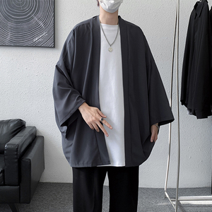 禅意中国风道袍外套新中式男装搭配高级感道系汉元素九分袖衬衫女