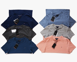 汤米t恤tommy短袖托米半袖纯棉基础纯色刺绣标简约百搭夏季男女款