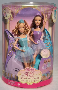 Barbie 12 dancing Princess十二芭蕾舞公主 双胞胎公主 芭比娃娃