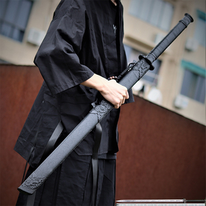 龙泉市唐横刀黑金古刀高锰钢一体刀剑盗墓笔记张起灵冷兵器未开刃