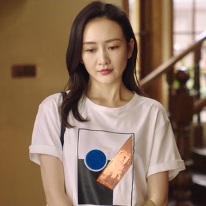 生活万岁王鸥曾志婷同款白色圆领短袖t恤青年清新上衣服百搭韩范