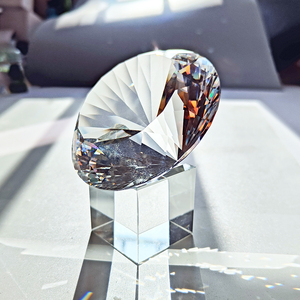 K9人造水晶钻石玻璃砖石摆件多切面闪透明宝石珠宝柜台酒柜装饰