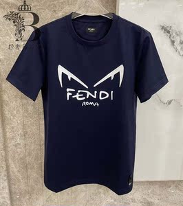 正品fendi芬迪22春夏新款小恶魔眼睛字母logo时尚休闲短袖女t恤男