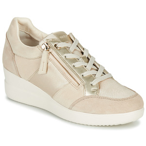 geox/健乐士女鞋 高帮鞋 时尚板鞋 春秋季 米色d9430d022anc5k2l