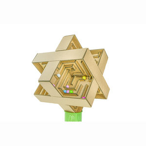 自制教玩具变废为宝手工制作3d迷宫益智玩教具 半成品diy纸板材料