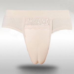 伪娘假阴裤三角包蛋内裤超紧男用藏jj变装男变女专用男扮女用品凸