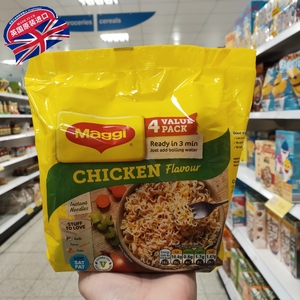 在途英国nestle maggi雀巢鸡味低脂少盐方便面泡面无添加老少皆宜