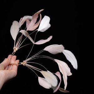 001人付款淘宝羽毛发饰新娘舞蹈儿童表演影楼拍摄道具发簪羽毛饰品