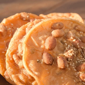 江西特产零食遂川豆饼 赣南小吃豆子花生巴月亮客家豆饼油炸锅巴