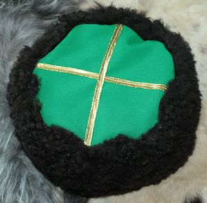 代购俄罗斯军事毛羊皮帽子papaha kubanka库班河哥萨克冬季男保暖