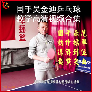 国手吴金迪乒乓球教学教程中小学生教学视频 8g u盘