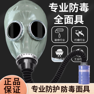 防毒面具全面罩喷漆生化化工一氧化碳头套全脸防尘鬼脸防护面罩