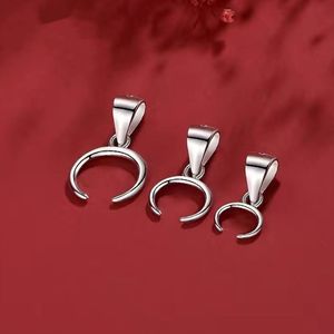 牛鼻孔扣头过年饰品s925纯银吊坠扣横孔葫芦卡扣配件蜜蜡翡翠夹扣