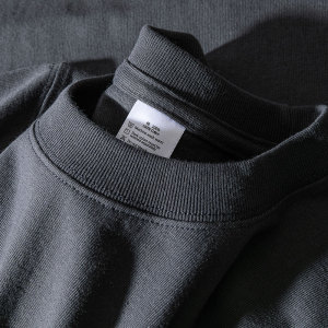 炭灰色 高级灰270g重磅纯棉纯色短袖t恤宽松美式打底上衣夏季男女