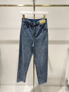 麦寻女装2022年春季新品专柜正品牛仔裤okcn1019浅色通勤水洗