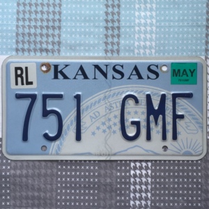 美国车牌kansasks堪萨斯州751gmf国外国牌照铁皮画复古装饰牧马人