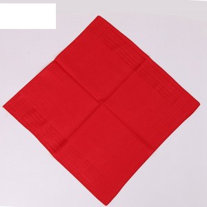 约43cm纯棉单色大红喜帕 缎边手帕 结婚手帕红色手帕大红手帕