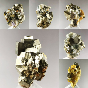 天然黄铁矿水晶共生矿原石矿物晶体奇石摆件岩石学生科普教学标本