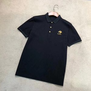 潮牌2021夏季新款史蒂芬老鹰头刺绣翻领polo衫商务修身短袖半袖男