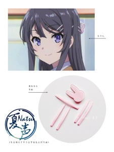 【natsu】樱岛麻衣学姐cos头饰小兔子发夹青春猪头少年兔女郎学姐