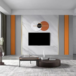 竹木纤维集成墙板电视背景墙简约现代客厅3d立体影视墙扣板护墙板