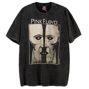 fog高街美式pinkfloyd vintage白鬼水洗做旧vtg短袖宽松情侣t恤男