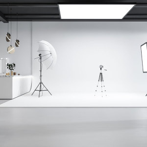 慕凯风影棚漆无影墙制作纯白色哑光专用摄影棚地坪墙面漆艺术涂料