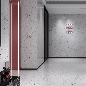 慕凯风白色水磨石漆艺术漆地面漆墙面漆质感漆墙地面一体肌理漆