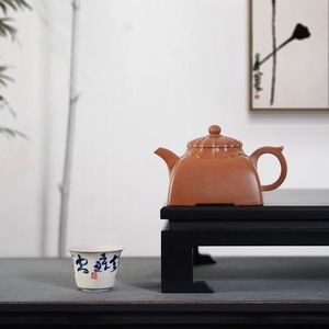 正宗宜兴紫砂壶 全手工制作 筋纹弧菱 潘梅强紫砂壶 原矿沉香泥