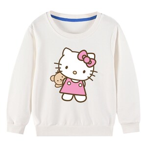 哈喽kitty童装衣服卫衣凯蒂猫春秋女童秋装打底衫圆领潮卡通薄款