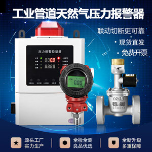工业商用天然气压力报警器自动切断阀管道液化气煤气高压低压检测